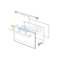 140173324025 Oven Door Panel Outer Westinghouse Oven/Stove